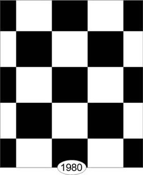 Tile Black and White Check 0.5inch Wallpaper (267 X 413mm)