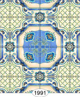 Holland Porcelain Tile Blue Wallpaper (267 X 413mm)