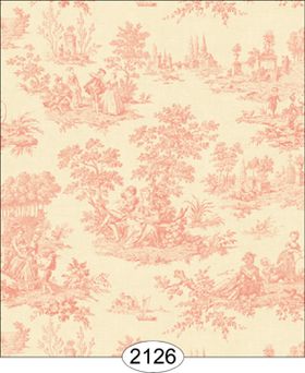 Evelyn Toile Terracotta Orange Wallpaper (267 X 413mm)
