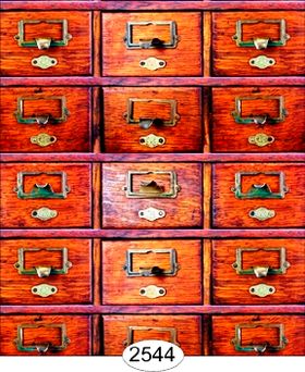 Library Drawers Wallpaper (267 X 413mm)