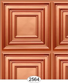 Square Panel Paper Copper Wallpaper (267 X 413mm, Tile: 38mm Square)