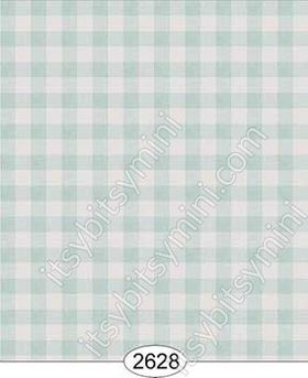 1:24 Rose Hill Check Blue Aqua Wallpaper (203 X 267mm)
