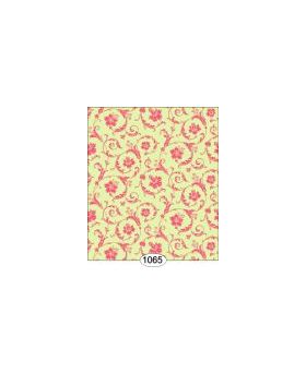 Wallpaper Cottage Acanthus Scroll - Pink on Green (267 X 413mm)