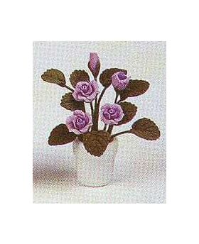 Flowers Mauve Roses (35mmH)