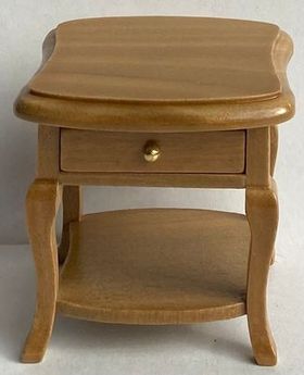Bedside Table Curved Top, Oak (50 x 40 x 50Hmm)