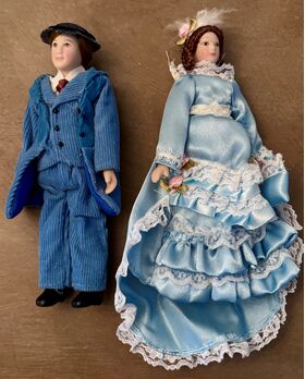 Man and Lady Pair Porcelain Doll (145Hmm)