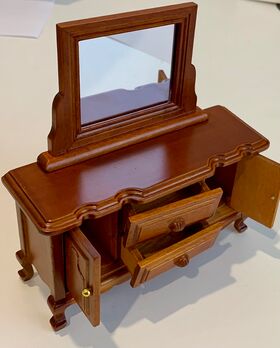 Cabinet with Mirror Oak (120 x 40 x 172Hmm) - Stock Clearance