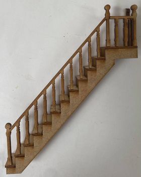 Staircase High Kit for Book Nook Kit Laser Cut (125H x 20Dmm)