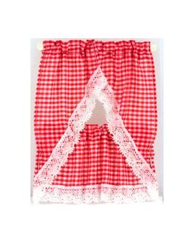 Kitchen Curtains Red (93W x 123Lmm)