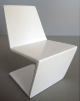 Klein Chairs White by PRD Miniatures  (45W x 60D x 73Hmm)