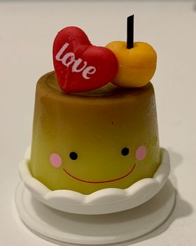 1:6 Cake / Eraser Yellow (30mm Diameter) (Rubber)