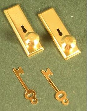 Doorknob with Keyplate Plain Pk2 (19 x 5mm)