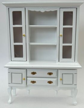 Dresser White with Cupboards and Drawers (130 x 43 x 175Hmm)