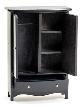 Armoire / Wardrobe Black (3-7/8" W x 5-1/2" H X 1-3/4" D)