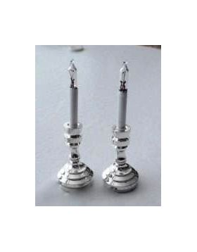 Candlestick Lamp Silver (Pair) (45mmH)