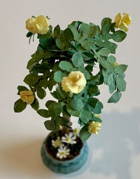 Potted Roses by Kathy Brindle (23 Diam x110Hmm)