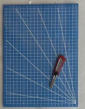 Cutting Mat and Knife Blue (50 x 36mm)