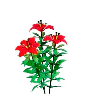 Flower Kit Lily Red (6 Flowers)