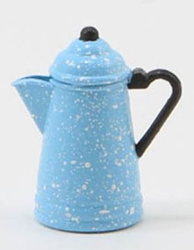 Blue and White Coffeepot (7/8" H X 1/2" D)