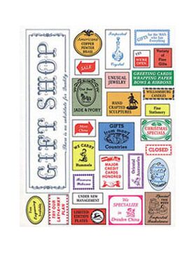 Shop Signs Gift (Sheet 220 x 140mm) - Stock Clearance