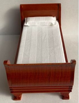 Single Bed Sleigh Brown (155 x 75 x 72Hmm)