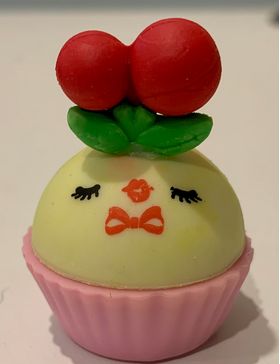 1:6 Cake / Eraser Yellow / Pink (30mm Diameter) (Rubber)