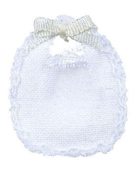 White Bib (1.75"H x 1.75"W x 0.125"D )