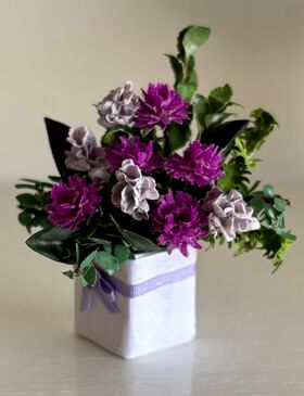 Gift Box with Flowers by Kathy Brindle (45Hmm)