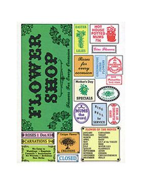 Shop Signs Flower (Sheet 220 x 140mm) - Stock Clearance