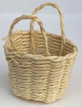 1:6 or Large 1:12 Scale Tall Woven Basket (40Diam x 33Hmm)