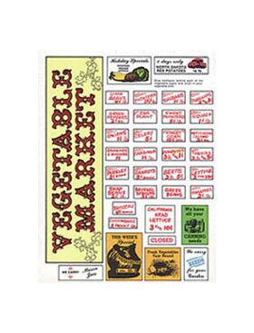 Shop Signs Vegetable Market (Sheet 220 x 140mm) - Stock Clearance