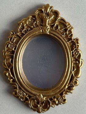 Fancy Mirror Large Oval Gold (72 x 50mm)
