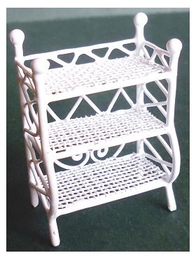 1:24 White Wire Small Shelves (35 x 20 x 48Hmm)
