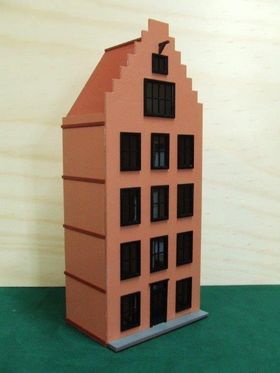 1:48 Canal House with Brick Top Laser Cut Kit (164W x 96D x 380Hmm)