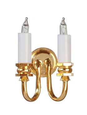 Two Arm Candle Wall Sconce (5/8"W x 1 1/2"H x 1"D)