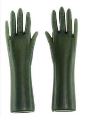 Rubber Gloves Green  ( 1-1/4" x 3/8" x 1/8" )
