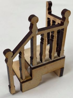Staircase Low Kit for Book Nook Kit Laser Cut (50H x 20Dmm)