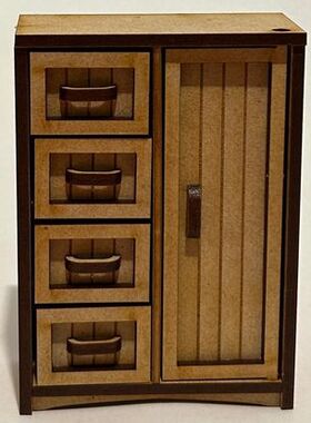 Cupboard with Drawers Kit Laser Cut