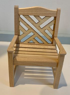 4 Piece Outdoor Setting Unpainted (Bench Seat: 123 x 50 x 88Hmm)