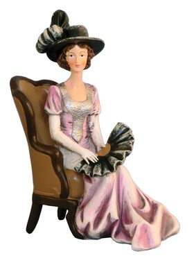 Sitting Lady with Chair (45W x 100D x 120Hmm)