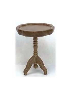 Pie Crust Table Oak (57H x 46Diam mm)