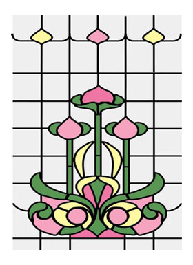 Simulated Stained Glass fits CLA75018/HW5018 (1-3/4" x 2-5/8")
