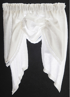 Curtains Country Balloon White (3-1/4"W x 4 3/4"H)