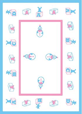 Rug Pink and Blue Alphabet Nursery (175 x 125mm)