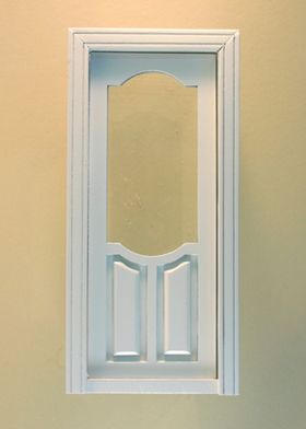 Stannford Decorated Single Door White (3 5/16"W x 7 1/16"H)