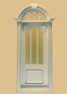 Cambridge Decorated Single Door White (4 1/2"W x 9"H)