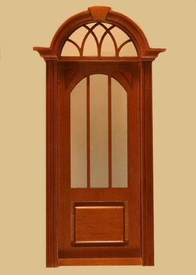 Cambridge Decorated Single Door Walnut (4 1/2"W x 9"H)