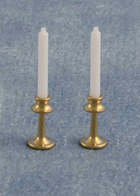 Brass Candlestick Pair (24mmH)