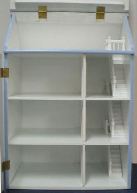 1:24 Blue Dollhouse (560H x 355W x 240D inc Chimney)