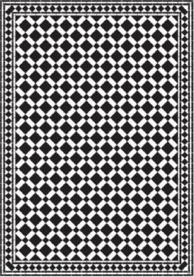 Black and White Floor Tiles Card Emporium A3 (Approx Size: 420mm x 290mm)